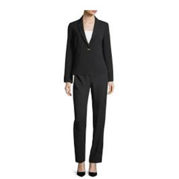Tahari ASL Black Pants Suit, Sz 6/4 - Picture 1 of 6